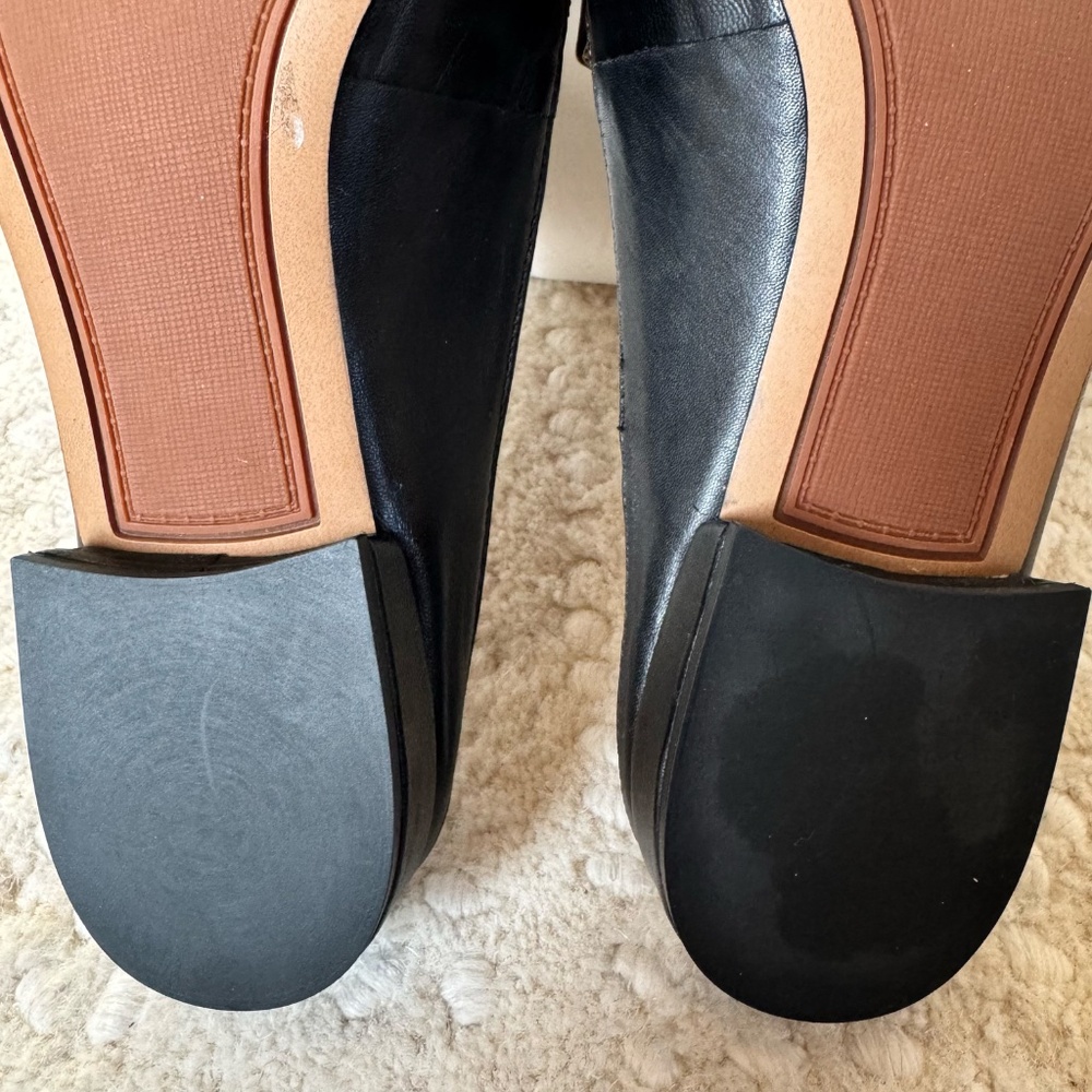 Franco Sarto Sabella Black Leather Mule Loafers | 9.5 NWOT - Picture 9 of 11